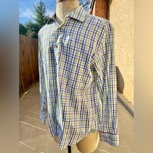 Men's X-Large Robert Graham Multicolor Checkered button down Long sleeved Shirt